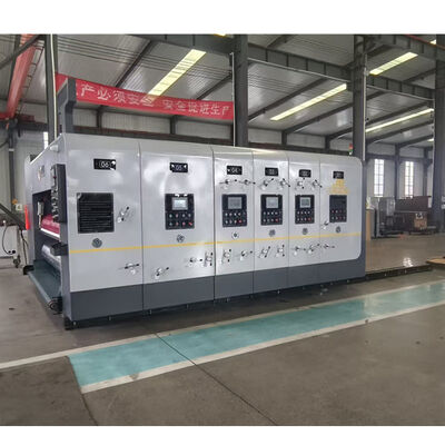 Флексографическая печатная машина для гофрокартона с ЧПУ, 4 цвета, высекальный и рилевочный станок для производства различных размеров картона